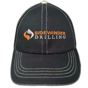 Vernon Apparel Sidewinder Drilling Baseball Cap Black One Size Hat Mesh Back